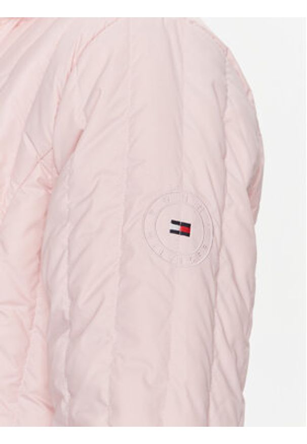 TOMMY HILFIGER - Tommy Hilfiger Kurtka puchowa WW0WW40484 Różowy Regular Fit. Kolor: różowy. Materiał: puch, syntetyk