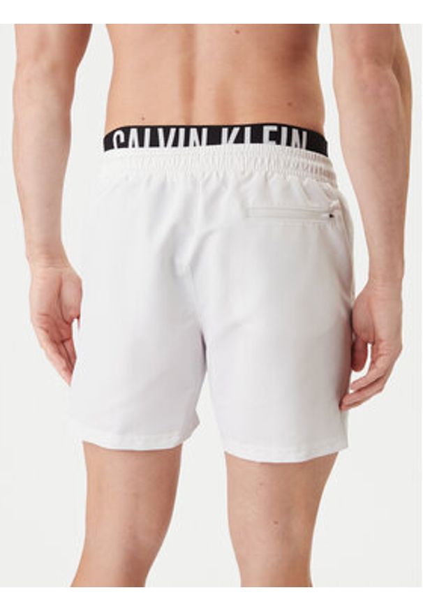 Calvin Klein Swimwear Szorty kąpielowe LV00N61015 Biały Regular Fit. Kolor: biały. Materiał: syntetyk