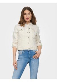 only - ONLY Kurtka jeansowa Tia 15177238 Écru Regular Fit. Materiał: bawełna