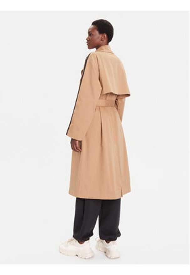 Adidas - adidas Trencz adicolor JW2663 Beżowy Loose Fit. Kolor: beżowy. Materiał: bawełna