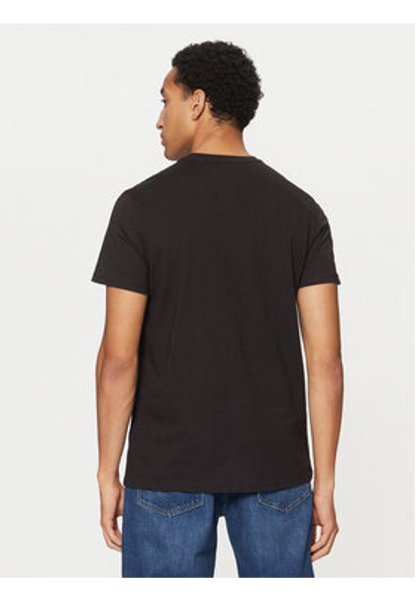 Tommy Jeans T-Shirt Entry DM0DM20365 Czarny Slim Fit. Kolor: czarny. Materiał: bawełna