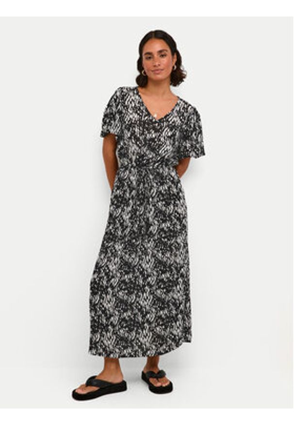 Kaffe Sukienka letnia Amber 10508624 Czarny Relaxed Fit. Kolor: czarny. Materiał: wiskoza. Sezon: lato