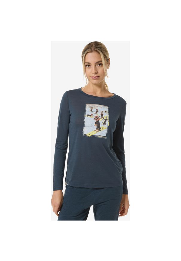 Longsleeve SUPER.NATURAL W DACHSHUND PARTY LS. Kolor: niebieski. Długość rękawa: długi rękaw