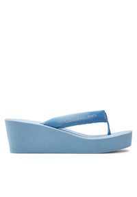 Calvin Klein Jeans Japonki Beach Wedge Sandal Padded Ny YW0YW01397 Niebieski. Kolor: niebieski. Materiał: materiał