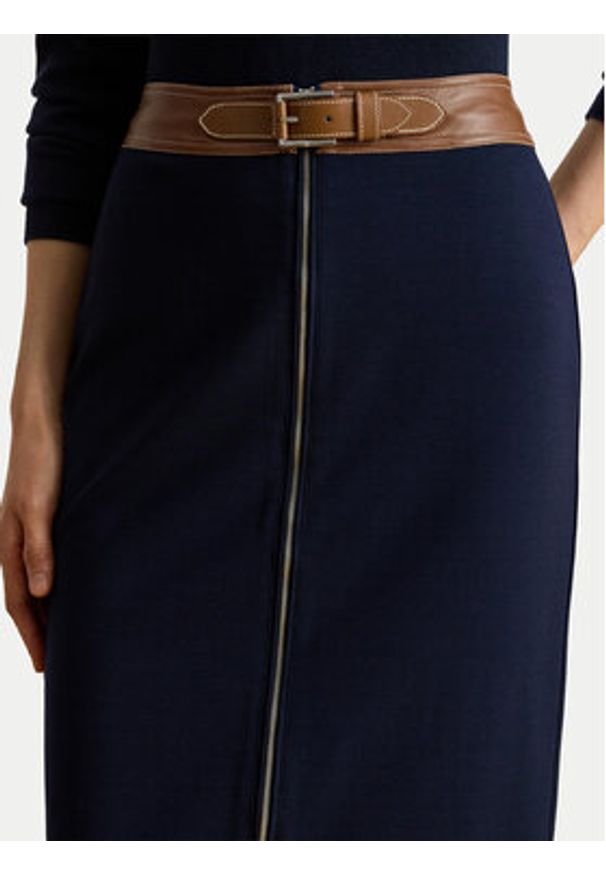Lauren Ralph Lauren - LAUREN RALPH LAUREN Spódnica ołówkowa 200980024001 Granatowy Slim Fit. Kolor: niebieski. Materiał: wiskoza