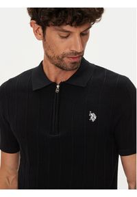 U.S. Polo Assn. Polo MUP3369 Czarny Slim Fit. Typ kołnierza: polo. Kolor: czarny. Materiał: bawełna #4