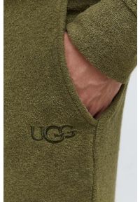 Ugg - UGG spodnie dresowe kolor zielony gładkie. Kolor: zielony. Materiał: dresówka. Wzór: gładki #3