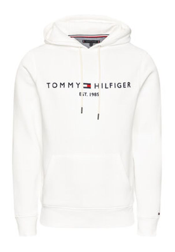 TOMMY HILFIGER - Tommy Hilfiger Bluza Logo MW0MW11599 Biały Regular Fit. Kolor: biały. Materiał: bawełna