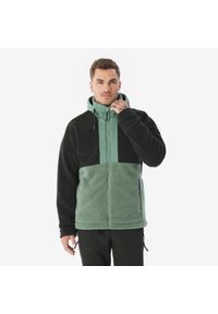 quechua - Polar turystyczny męski Quechua SH900 Warm. Kolor: czarny, zielony, wielokolorowy. Materiał: polar. Sport: turystyka piesza