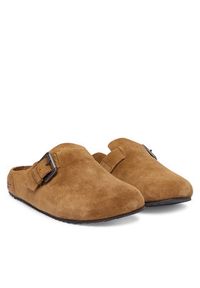 Pepe Jeans Klapki Corby Clog W PLS900001 Brązowy. Kolor: brązowy. Materiał: zamsz, skóra
