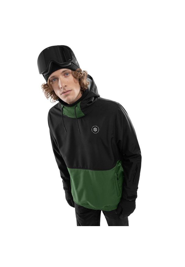 SIROKO - Kurtka snowboardowa męska W1 Evergreen. Kolor: zielony, czarny, wielokolorowy. Materiał: softshell, materiał. Sport: snowboard