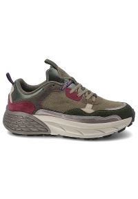 Zielone Sneakersy Jeep Sportowe Buty Damskie Na Solidnej Podeszwie. Okazja: na co dzień. Kolor: zielony. Materiał: materiał. Szerokość cholewki: normalna. Sport: bieganie #5