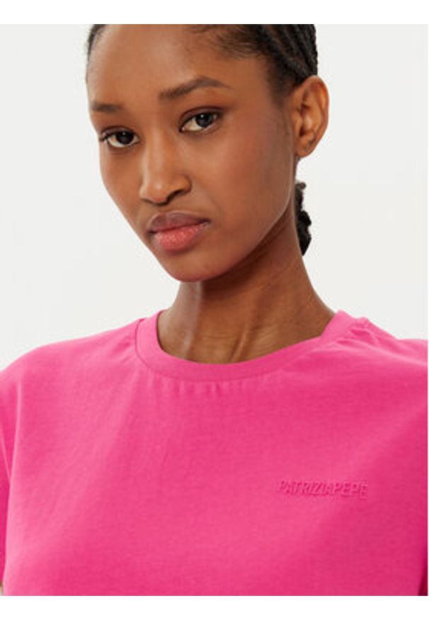 Patrizia Pepe T-Shirt 8M1543/J111-R846 Różowy Regular Fit. Kolor: różowy. Materiał: bawełna