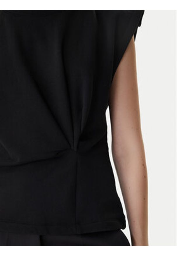 BOSS T-Shirt 50554276 Czarny Regular Fit. Kolor: czarny. Materiał: bawełna