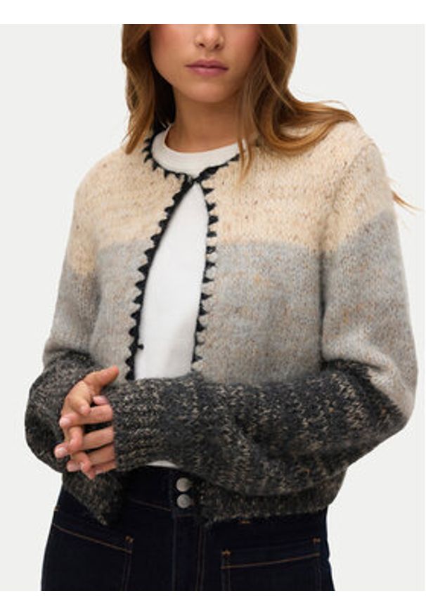 Vero Moda Sweter Jenna 10335750 Beżowy Standard Fit. Kolor: beżowy. Materiał: syntetyk