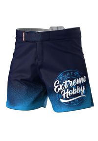 Spodenki Sportowe Męskie na trening i siłownię EXTREME HOBBY BADGE. Kolor: niebieski. Materiał: poliester, elastan. Sport: fitness
