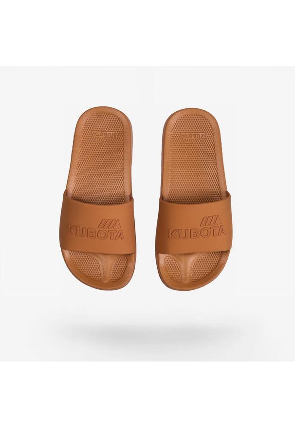 Klapki Męskie Basenowe Kubota Basic Plain Brązowe. Kolor: brązowy. Styl: sportowy