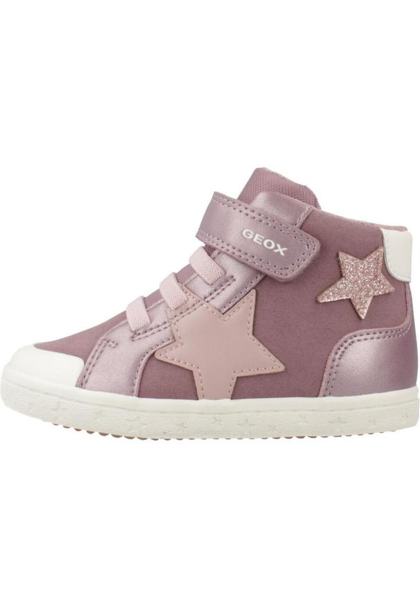 Geox - Buty GEOX B GISLI GIRL Fioletowy. Kolor: fioletowy. Materiał: syntetyk, tkanina. Sport: turystyka piesza