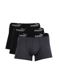 Bokserki męskie Puma 3-pack. Kolor: czarny, szary, wielokolorowy. Materiał: bawełna. Długość: długie. Sport: fitness