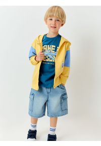 Sinsay - Jeansowe szorty bermudy - niebieski. Kolor: niebieski. Materiał: jeans #1