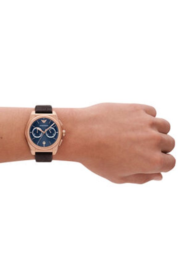 Emporio Armani Zegarek Federico AR11563 Brązowy. Kolor: brązowy