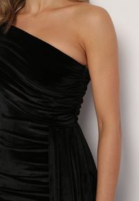 Born2be - Czarna Asymetryczna Sukienka Maxi na Jedno Ramie Wistel. Kolor: czarny. Typ sukienki: asymetryczne. Długość: maxi #3