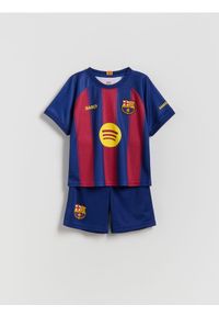 Reserved - Komplet FC Barcelona - granatowy. Kolor: niebieski. Materiał: dzianina. Wzór: gładki #1