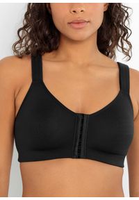 bonprix - Biustonosz sportowy z zapięciem z przodu, silny stopień podtrzymywania biustu. Kolor: czarny #2