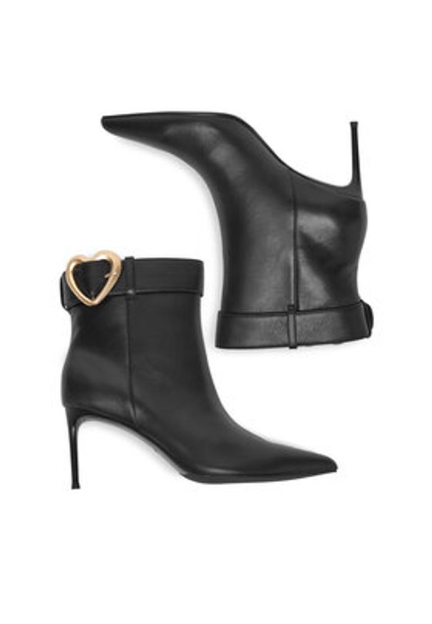 Eva Minge Botki EO-GAIA-2502-105 Czarny. Kolor: czarny. Materiał: skóra