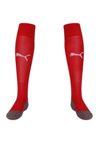 Puma - Skarpety Piłkarskie Liga Core Dla Dzieci. Kolor: czerwony. Sport: piłka nożna