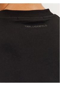 Karl Lagerfeld - KARL LAGERFELD T-Shirt Crewneck 755038 534221 Czarny Regular Fit. Typ kołnierza: dekolt w karo. Kolor: czarny. Materiał: bawełna #4