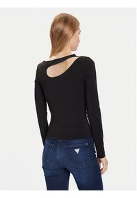 Guess Bluzka W5BP18 KC7M2 Czarny Slim Fit. Kolor: czarny. Materiał: syntetyk #4