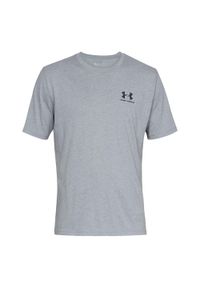 Under Armour - T-shirt Męski Logo Sportstyle. Kolor: szary. Sport: turystyka piesza