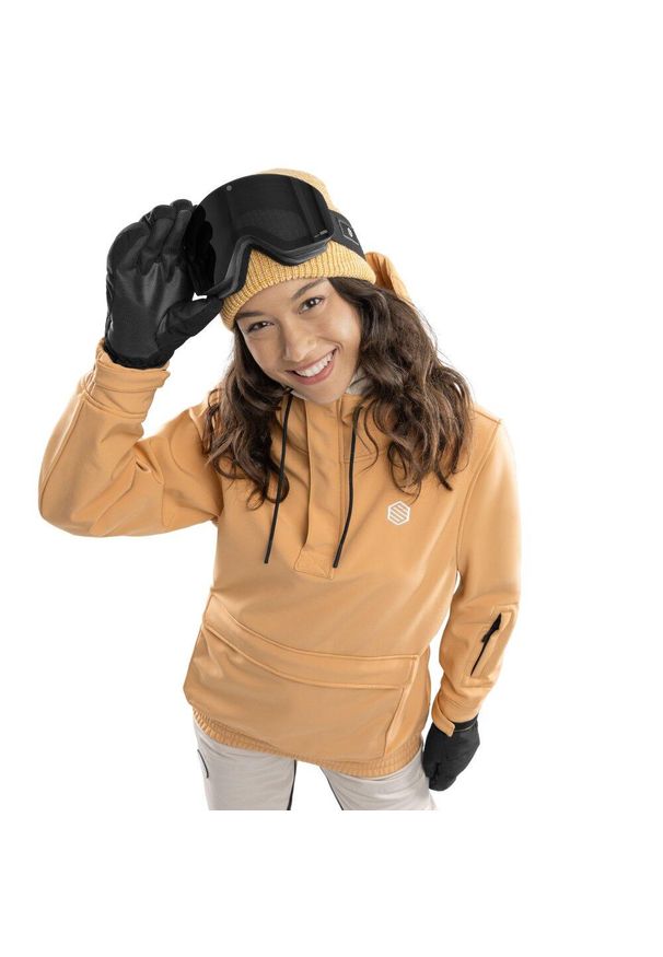 SIROKO - Kurtka narciarsko-snowboardowa W3-W Neuquén. Kolor: żółty. Materiał: softshell, materiał. Sezon: zima. Sport: snowboard, narciarstwo