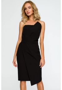 Sukienki.shop - Sukienka wieczorowa ołówkowa z gorsetem asymetryczna czarna. Okazja: na imprezę. Typ kołnierza: dekolt gorset. Kolor: czarny. Typ sukienki: ołówkowe, asymetryczne, gorsetowe. Styl: wizytowy #3