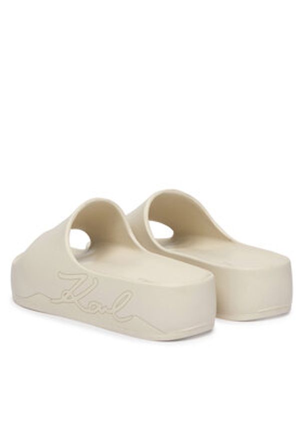 Karl Lagerfeld - KARL LAGERFELD Klapki Kobo II KL86048F Écru. Kolor: kremowy. Materiał: syntetyk