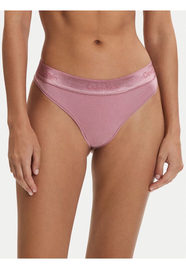 Calvin Klein Underwear Stringi LV00QF8826 Różowy. Kolor: różowy. Materiał: bawełna