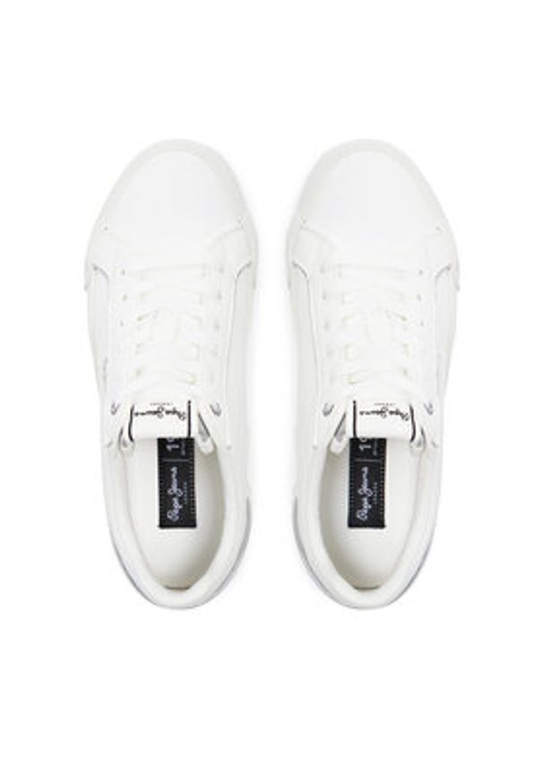 Pepe Jeans Sneakersy PLS31580 Biały. Kolor: biały. Materiał: skóra