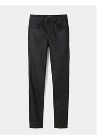 Desigual Spodnie skórzane 23WWPW21 Czarny Slim Fit. Kolor: czarny. Materiał: wiskoza, skóra
