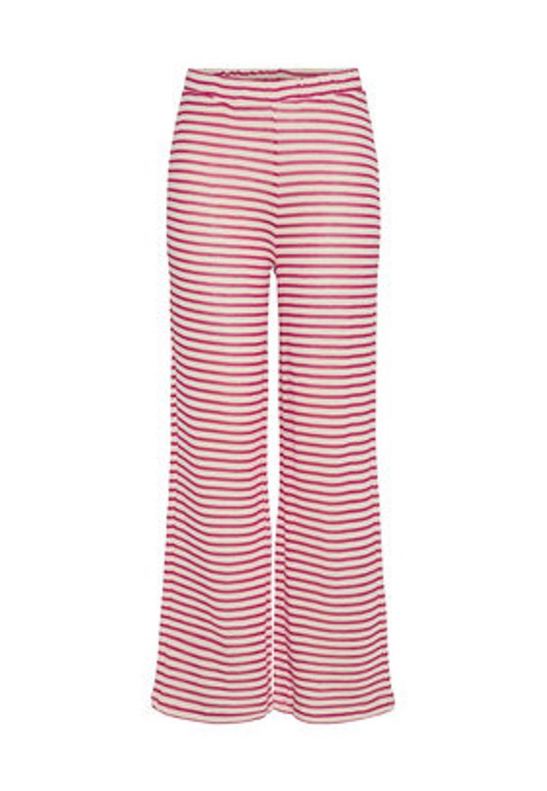 Pieces Spodnie materiałowe Manilla 17155071 Czerwony Wide Leg. Kolor: czerwony. Materiał: bawełna