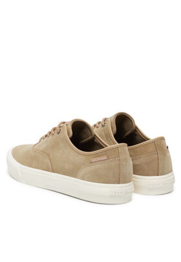 TOMMY HILFIGER - Tommy Hilfiger Tenisówki Hi Vulc Low Oxford Suede FM0FM05401 Beżowy. Kolor: beżowy. Materiał: zamsz, skóra