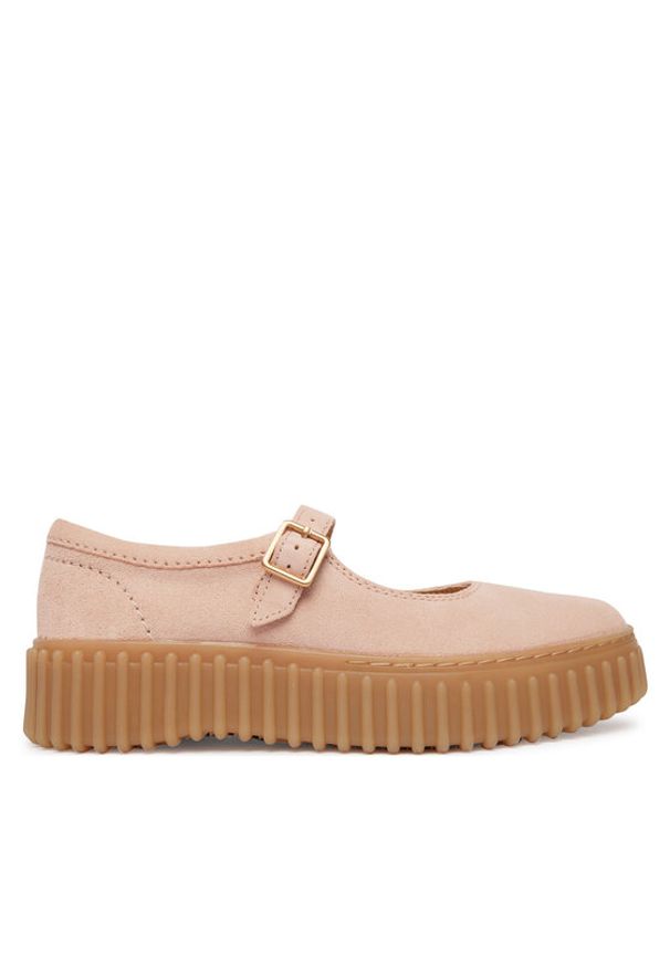 Clarks Półbuty Torhill Jane 26186306 Różowy. Kolor: różowy. Materiał: skóra, zamsz