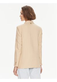 TwinSet - TWINSET Marynarka 241TP2560 Beżowy Regular Fit. Kolor: beżowy. Materiał: len, bawełna #3