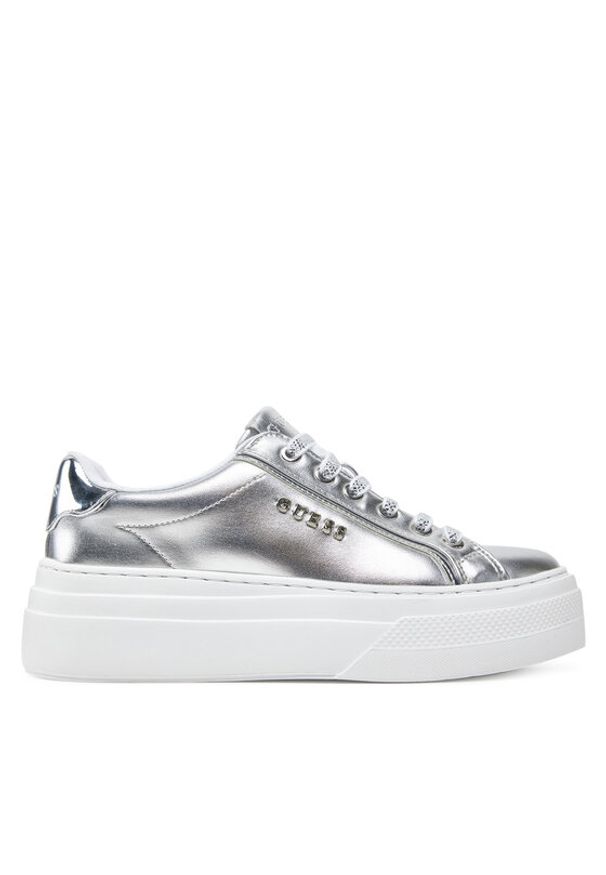 Guess Sneakersy FLJMRI LEL12 Srebrny. Kolor: srebrny. Materiał: skóra