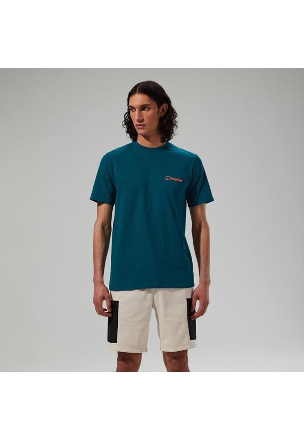 Koszulka z nadrukiem męska Berghaus Mtn Silhouette SS Tee. Kolor: zielony. Wzór: nadruk