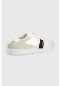 Calvin Klein sneakersy kolor biały. Nosek buta: okrągły. Zapięcie: sznurówki. Kolor: biały. Materiał: skóra, guma #2