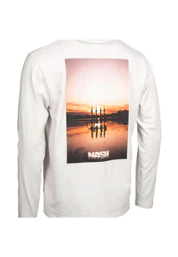 Koszulka Męska Wędkarska Nash Make It Happen Sunset Long Sleeve Ecru. Kolor: beżowy. Długość rękawa: długi rękaw