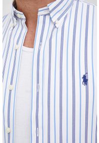 Polo Ralph Lauren koszula męska slim z kołnierzykiem button-down. Typ kołnierza: button down, polo. Materiał: tkanina. Długość rękawa: długi rękaw. Długość: długie #4