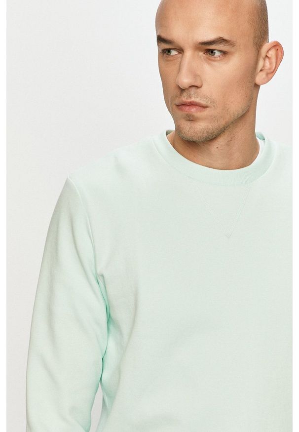 Jack & Jones - Bluza. Okazja: na co dzień. Kolor: turkusowy. Materiał: dzianina. Styl: casual