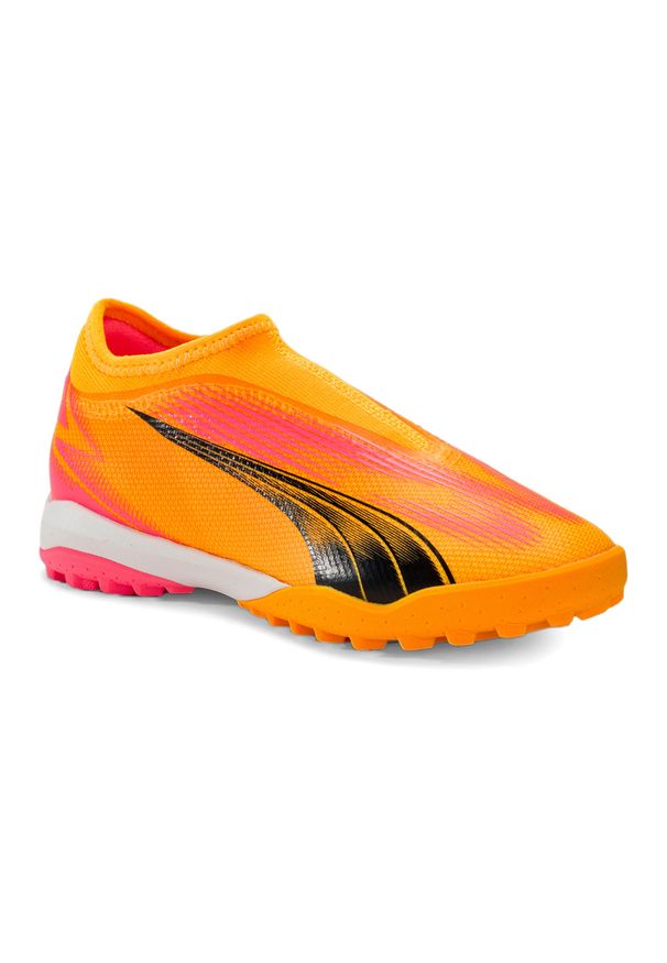 Puma - Buty piłkarskie dziecięce PUMA Ultra Match LL TT + Mid Jr. Kolor: pomarańczowy. Sport: piłka nożna